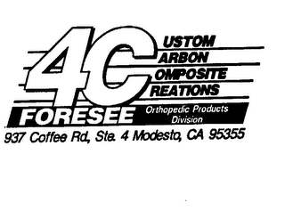 4C CUSTOM CARBON COMPOSITE CREATIONS FORESEE ORTHOPEDIC PRODUCTS DIVISION logo