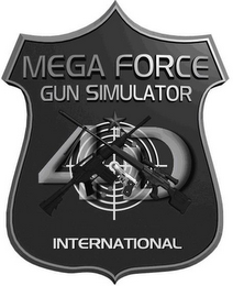 4D MEGA FORCE GUN SIMULATOR INTERNATIONAL logo