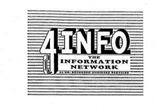 4INFO THE INFORMATION NETWORK 24 HR. RECORDED AUDIOTEX SERVICES logo