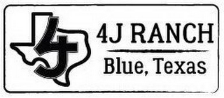 4J RANCH BLUE, TEXAS logo