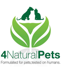 4NATURALPETS FORMULATED FOR PETS, TESTED ON HUMANS. logo