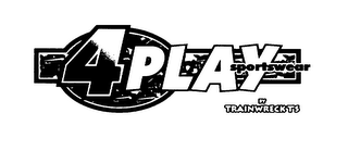 4PLAY SPORTSWEAR BY TRAINWRECK TS logo