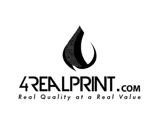 4REALPRINT.COM REAL QUALITY AT A REAL VALUE logo