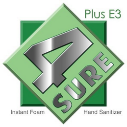 4SURE INSTANT FOAM HAND SANITIZER PLUS E3 logo