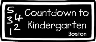 5 4 3 2 1  COUNTDOWN TO KINDERGARTEN BOSTON logo