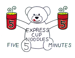 5 5 EXPRESS CUP NOODLES FIVE 5 MINUTES logo