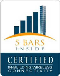 5 BARS INSIDE CERTIFIED IN-BUILDING WIRELESS CONNECTIVITY logo