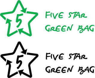 5 FIVE STAR GREEN BAG 5 FIVE STAR GREEN BAG logo