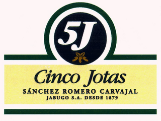 5 J CINCO JOTAS SANCHEZ ROMERO CARVAJAL JABUGO S.A. DESDE 1879 logo