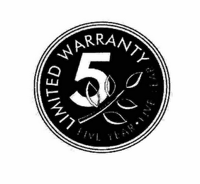 5 LIMITED WARRANTY FIVE YEAR FIVE YEAR logo