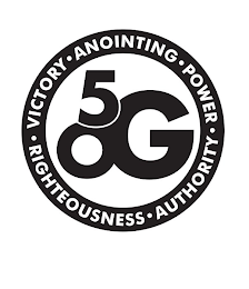 5 OG · VICTORY · ANOINTING · POWER · AUTHORITY · RIGHTEOUSNESS logo