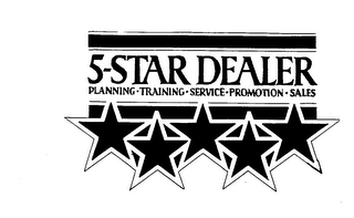 5-STAR DEALER PLANNING.TRAINING.SERVICE.PROMOTION.SALES logo