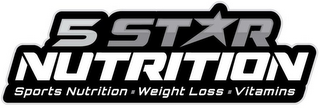 5 STAR NUTRITION SPORTS NUTRITION WEIGHT LOSS VITAMINS logo