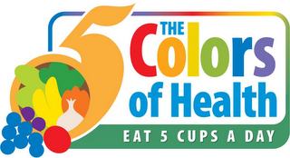 5 THE COLORS OF HEALTH EAT 5 CUPS A DAY logo