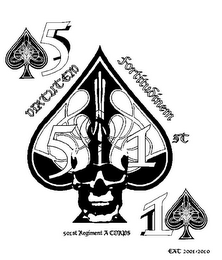 5 VIRTUTEM FORTITUSINEM ST 5 1 501ST REGIMENT A CORPS 1 EAT 2001-2010 logo