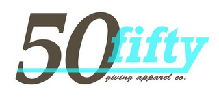 50 FIFTY GIVING APPAREL CO. logo