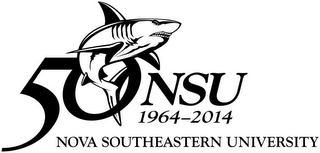 50 NSU 1964-2014 NOVA SOUTHEASTERN UNIVERSITY logo
