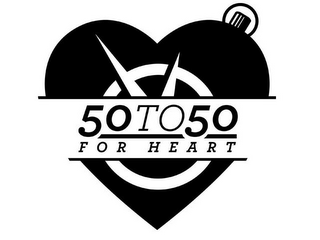 50 TO 50 FOR HEART logo