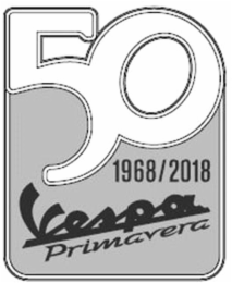 50 VESPA PRIMAVERA 1968/2018 logo