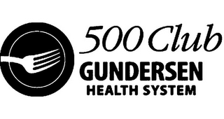 500 CLUB GUNDERSEN HEALTH SYSTEM logo