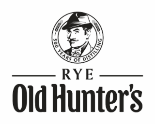 500 YEARS OF DISTILLING RYE OLD HUNTER'S logo