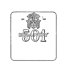 501 BRANDY EST. 1783 LEO CRUCE logo
