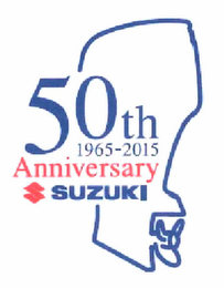 50TH 1965-2015 ANNIVERSARY S SUZUKI logo