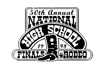 50TH ANNUAL NATIONAL HIGH SCHOOL FINALS RODEO 1998 NHSRA logo