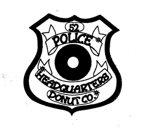 52 POLICE HEADQUARTERS DONUT CO. logo