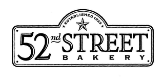 52ND STREET BAKERY ESTABLISHED 1923 logo