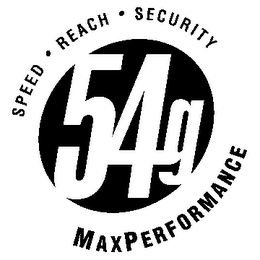 54G SPEED REACH SECURITY MAXPERFORMANCE logo
