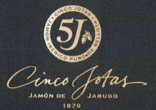 5J CINCO JOTAS JAMON IBERICO PURO DE BELLOTA JAMON DE JABUGO 1879 logo