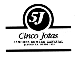 5J CINCO JOTAS SANCHEZ ROMERO CARVAJAL JABUGO S.A, DESDE 1879 logo