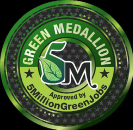 5M GREEN MEDALLION APPROVED BY 5MILLIONGREENJOBS logo