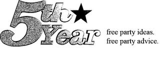 5TH YEAR FREE PARTY IDEAS. FREE PARTY ADVICE. logo