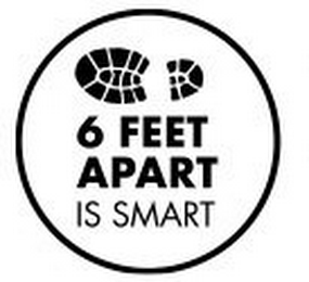 6 FEET APART IS SMART logo