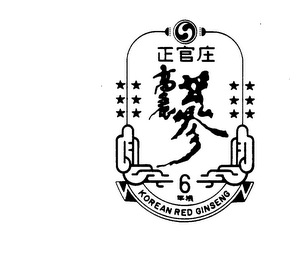 6 KOREAN RED GINSENG logo