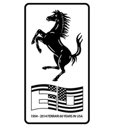 60 1954 - 2014 FERRARI 60 YEARS IN USA logo