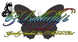 63 BUTTERFLY'S SPREADING SUNSHINE ONE T-SHIRT AT A TIME logo