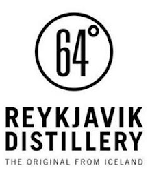 64° REYKJAVIK DISTILLERY THE ORIGINAL FROM ICELAND logo