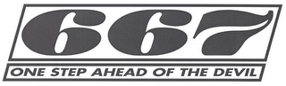 667 ONE STEP AHEAD OF THE DEVIL logo