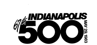 67TH INDIANAPOLIS 500 MAY 29, 1983 logo