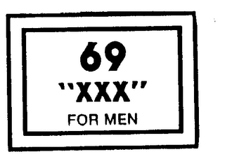 69 "XXX" FOR MEN logo