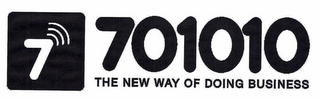 7 701010 THE NEW WAY OF DOING BUSINESS logo