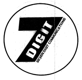 7 DIGIT SEVEN DIGIT COMMUNICATIONS logo