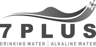 7 PLUS DRINKING WATER ALKALINE WATER logo
