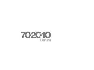 70:20:10 FORUM logo
