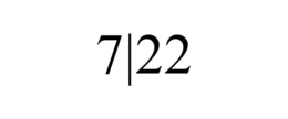 7|22 logo