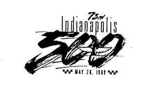 73RD INDIANAPOLIS 500 MAY 28, 1989 logo