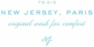 75-212 NEW JERSEY, PARIS ORIGINAL WASH FOR COMFORT NJ logo